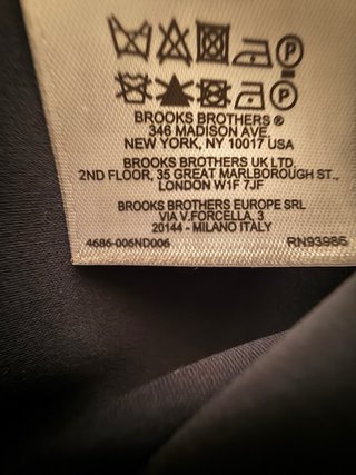 Gabardina Brooks Brothers Azul Talla 3XL.