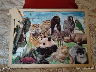 Puzzle de Madera, ANIMALES EN Peligro de extinción