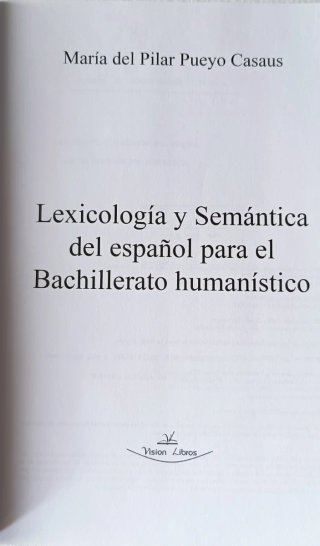 Lexicología y semántica del español para el Bac...
