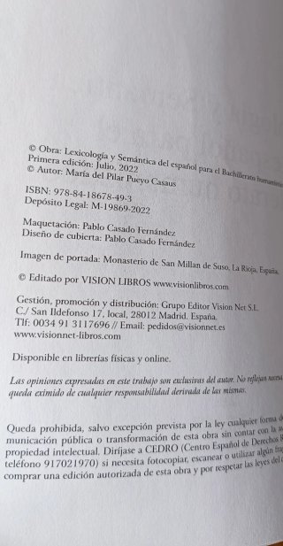 Lexicología y semántica del español para el Bac...