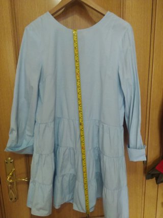 Vestido Pantalón Azul con Volantes