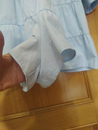 Vestido Pantalón Azul con Volantes