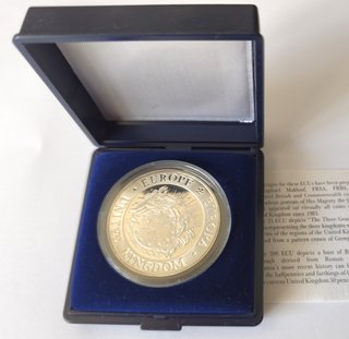 Moneda Plata 25 ECUS UK Europa 1992