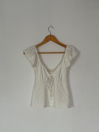 Top Springfield XS blanco volantes