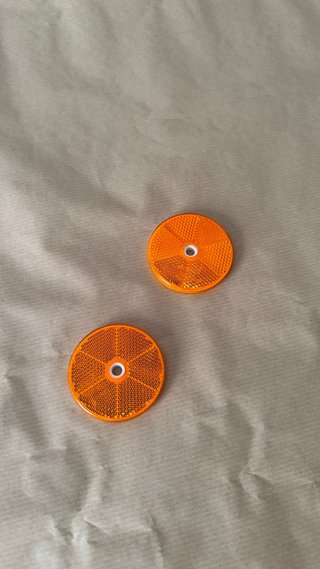 Catadióptricos moto naranjas (2 unidades)