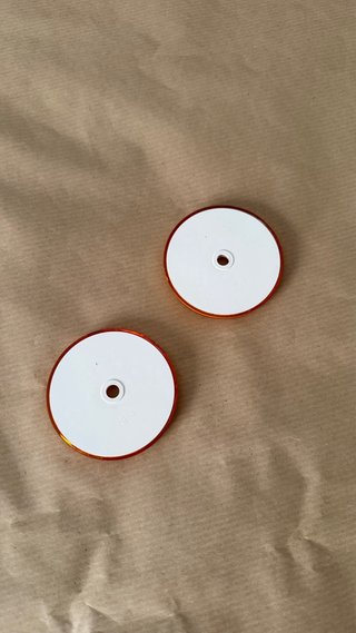 Catadióptricos moto naranjas (2 unidades)