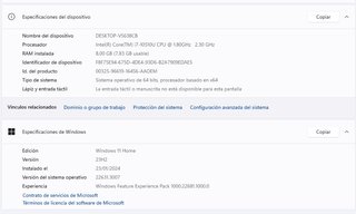 Portátil Acer Aspire 5 i7 8GB RAM 240GB SSD