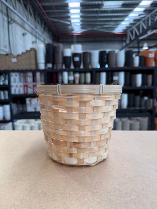 Cubremaceta de Bambú Natural Ø19 cm