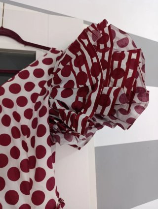 Traje de Flamenca Rojo y Blanco Talla Única