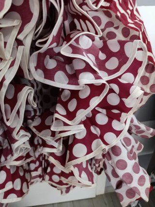 Traje de Flamenca Rojo y Blanco Talla Única