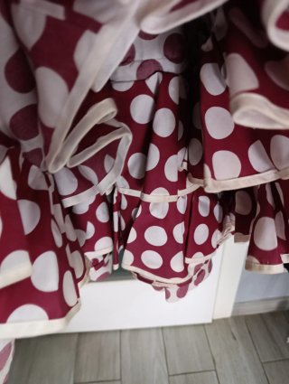 Traje de Flamenca Rojo y Blanco Talla Única