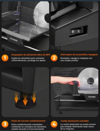 Cortafiambres Eléctrico FOHERE 250W