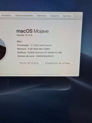 iMac 21,5 (Finales 2012) 1TB 8GB RAM