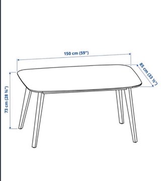 Mesa de comedor NORDMYRA Ikea + 4 sillas NORDMYRA