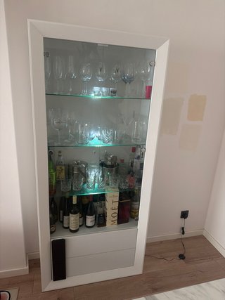 Mueble Bar Vitrina Blanco