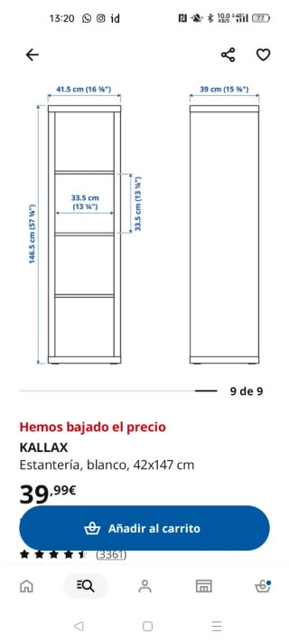 Mueble aparador IKEA EKET blanco