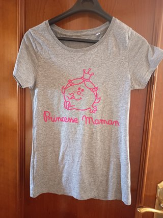 Camiseta Princesa Mamá Gris