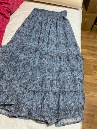 Falda larga estampada