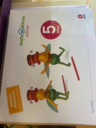 Libro de texto matemáticas activas 5 años SM