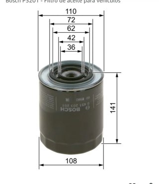 Filtro de Aceite Bosch P3201