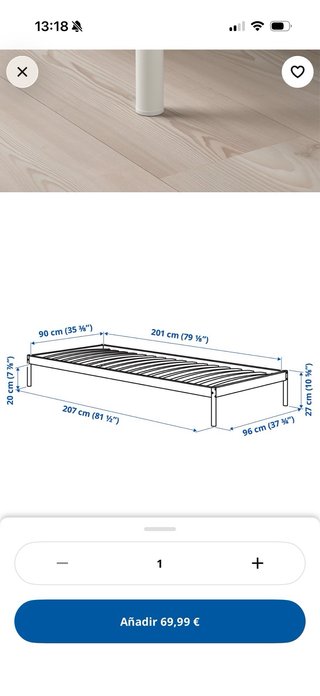 Somier Metálico Ikea Blanco
