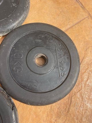 SET 8 discos CAUCHO de Pesas Domyos 10kg