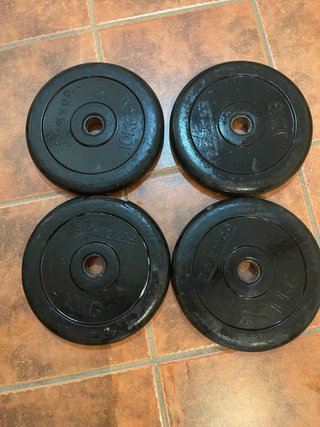 SET 8 discos CAUCHO de Pesas Domyos 10kg