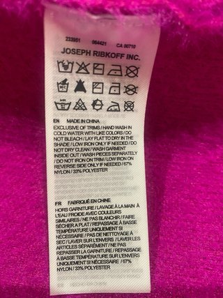 Abrigo Joseph Ribkoff fucsia rombos