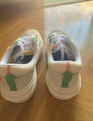 Vans suela confort verde y blanco