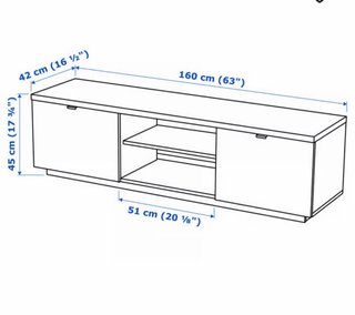 Mueble de TV Ikea BYAS Blanco