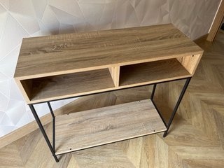 Consola recibidor madera y metal