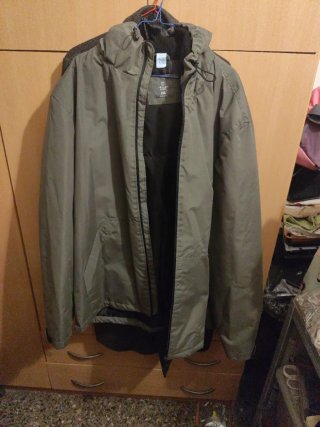 Anorak con capucha verde oliva Talla 3XL