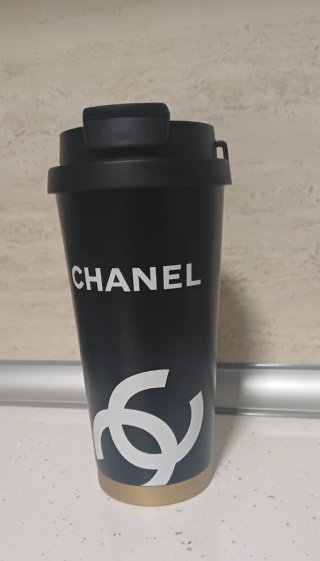 Vaso inspiración Chanel Acero Inoxidable Negro y D