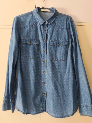 Camisa vaquera estampada mujer Talla M