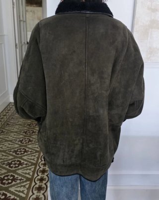 Pelliza verde oliva vintage