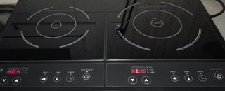 Placa de Inducción Doble Negra 1600W + 1800W