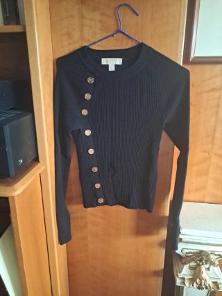 Jersey Michael Kors canalé botones dorados