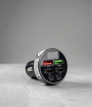 Cargador Coche USB Múltiple LED