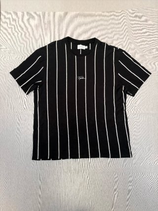 Camiseta Topman Negra a Rayas Talla XL