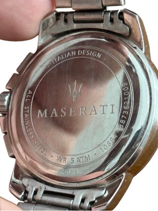 Reloj Maserati Cronógrafo Negro y Plateado