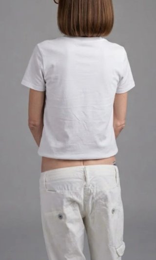 Pantalón Fornarina blanco cadera corta