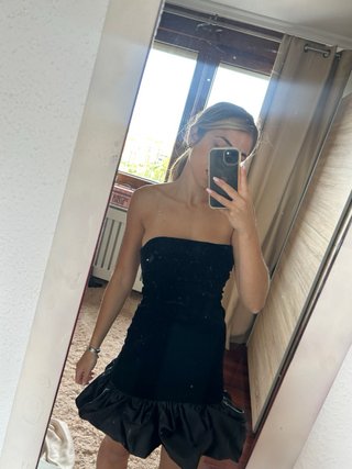 Vestido de terciopelo negro