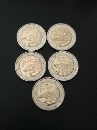 Lote 5 Monedas 2€ Alemania 2024