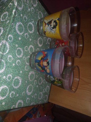 Lote 4 Vasos Nestlé DC Comics