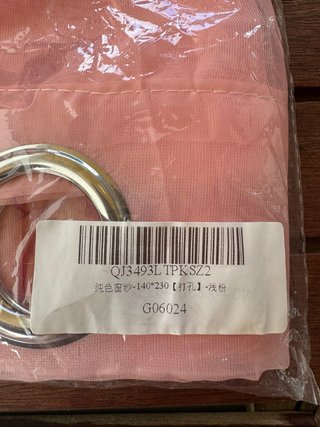 Cortina de tela rosa 140x230