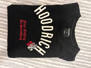 Camiseta Hoodrich Negra Talla L Niño 13/14 Y