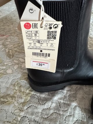 Botines Negros Pull&Bear Talla 37