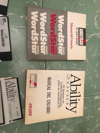 Software Vintage Amstrad Ability 2000 y Wordstar