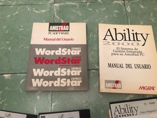 Software Vintage Amstrad Ability 2000 y Wordstar