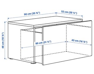 Baúl de almacenaje IKEA blanco